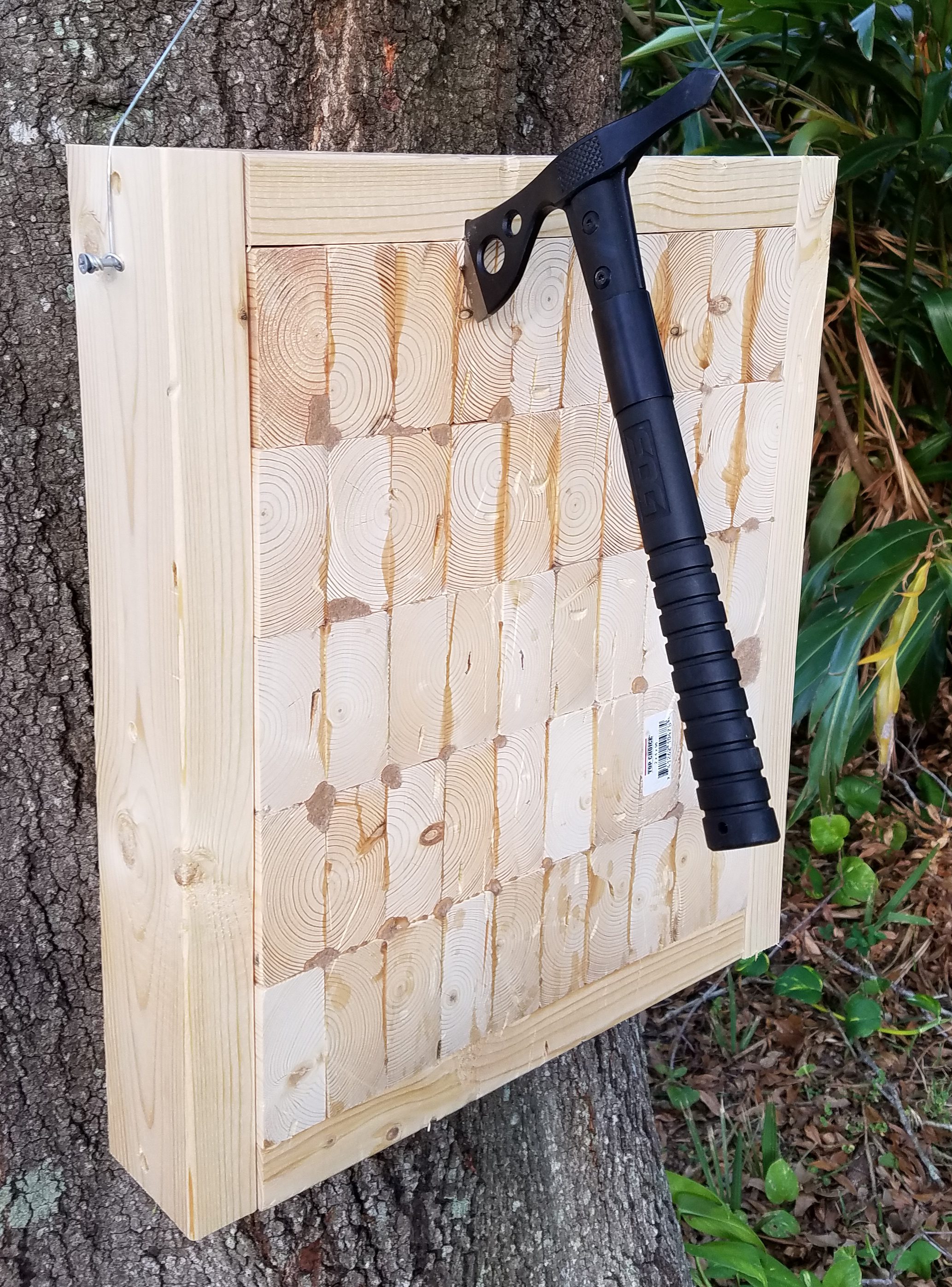 build an axe throwing board